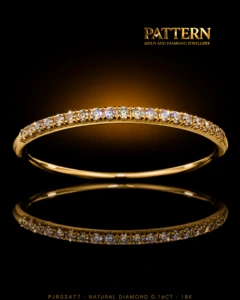 Eternal Natural Diamond Band Ring in 18K Yellow Gold — image 2