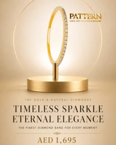Eternal Natural Diamond Band Ring in 18K Yellow Gold — image 5